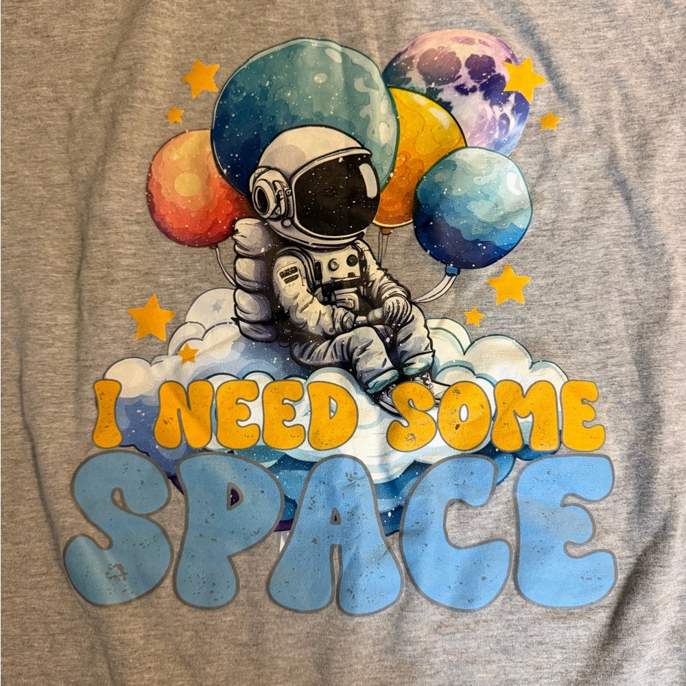 I Need Some Space Astronaut Graphic Tee XL - Picture 2 of 2